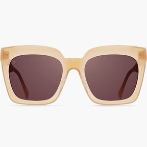 NWT RAEN Vine 54mm Oversize Square Sunglasses Papaya/Violet Gradient